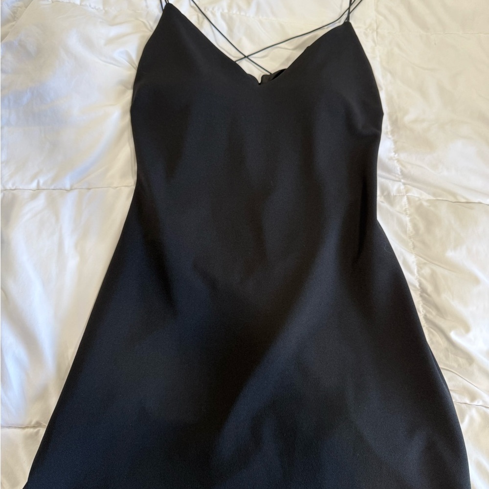 Windsor Black Backless Dress with Spaghetti Straps